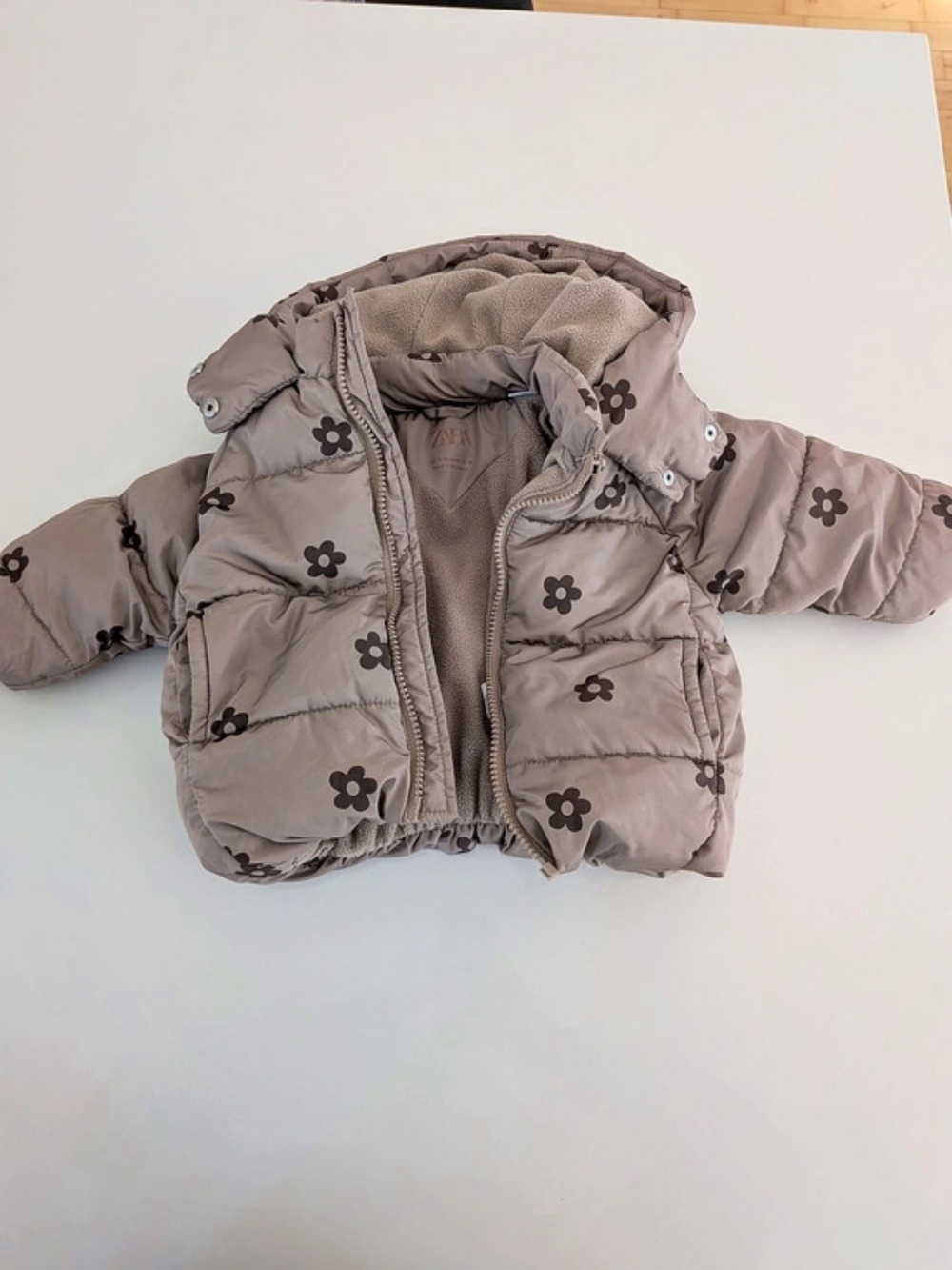 Zara Kids Floral Puffer Jacket